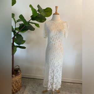 Zara | White Lace Maxi Cover Up